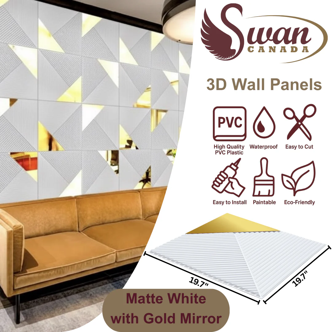 3D Wall Panels, Matte White, 19.7" x 19.7" - Image 3