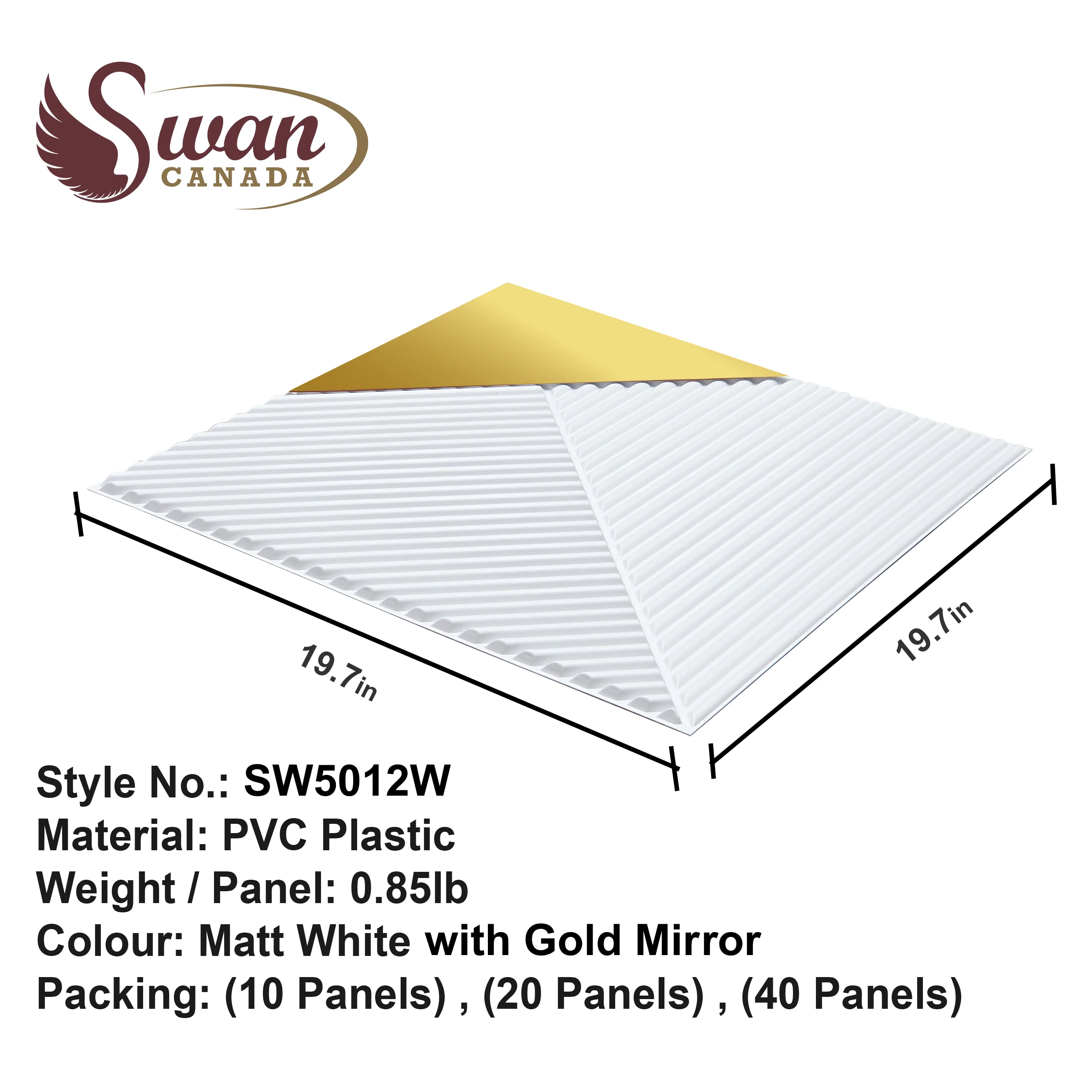 3D Wall Panels, Matte White, 19.7" x 19.7" - Image 4