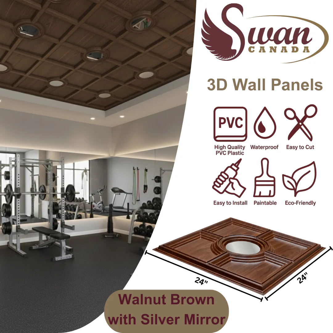 3D Wall Panels, Walnut Brown, 24" x 24" - Image 4