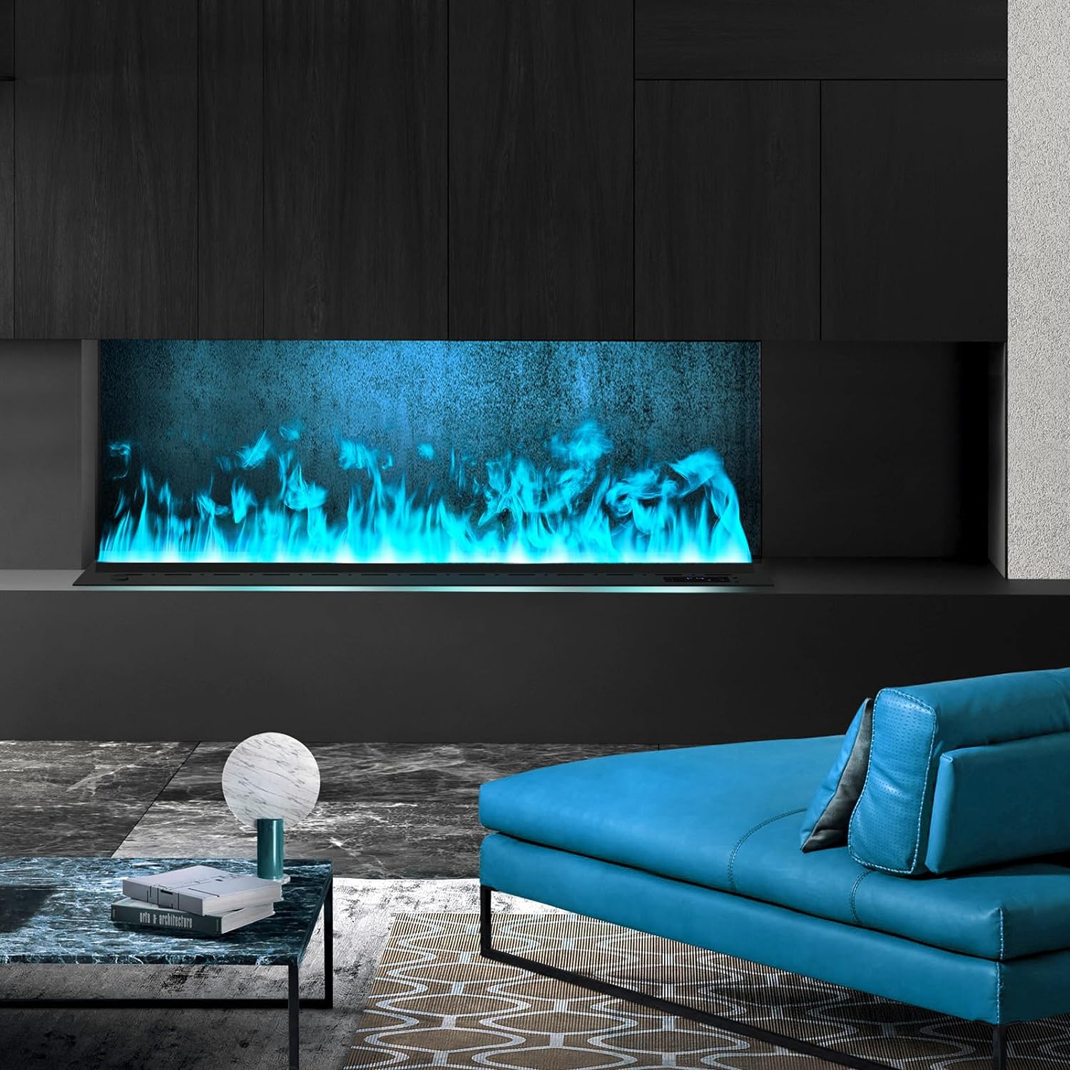 3D Water Vapor Fireplace, Smart Electric flame Fireplace, 80-In Length - Image 11