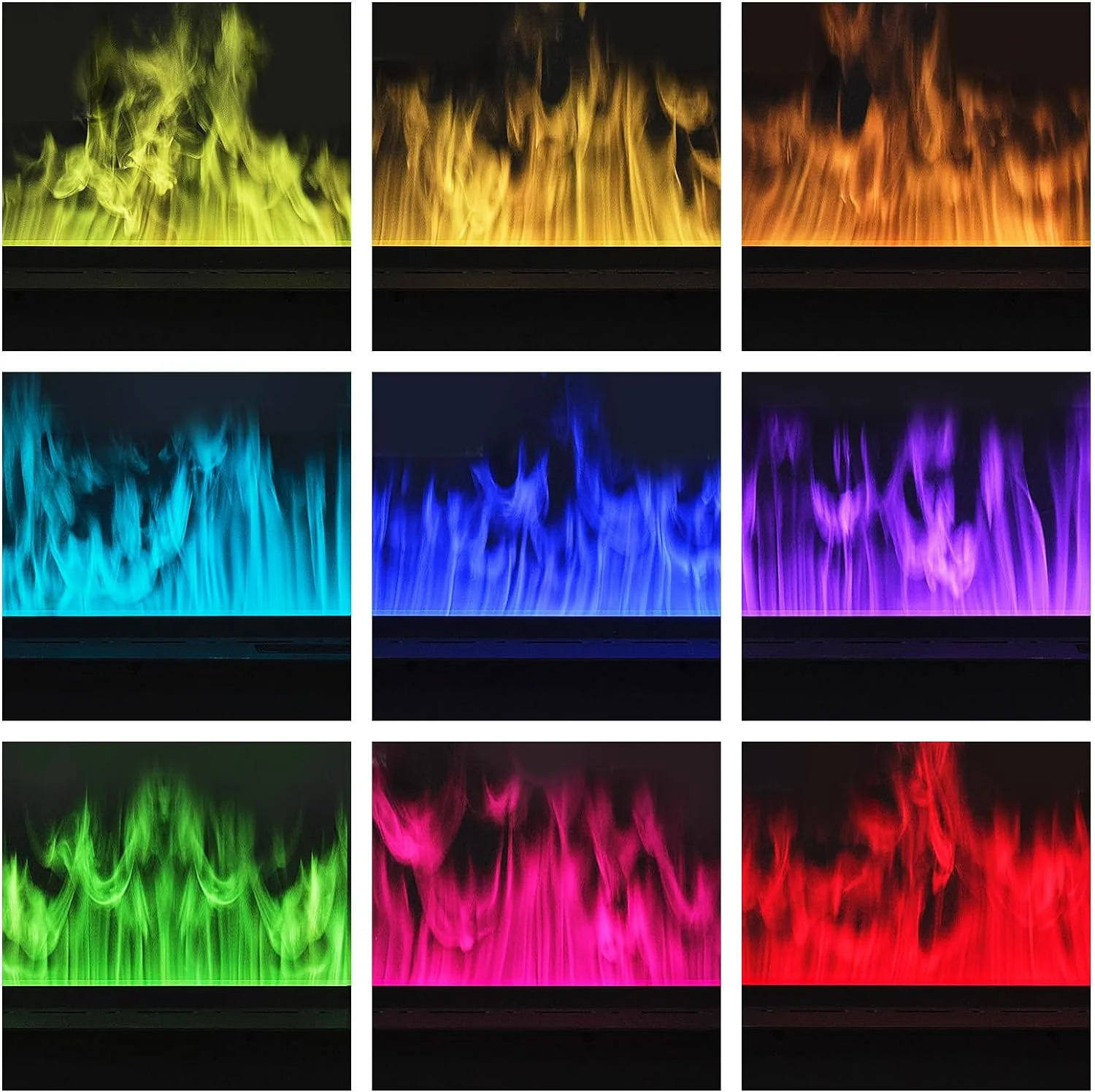 3D Water Vapor Fireplace, Smart Electric flame Fireplace, 80-In Length - Image 7