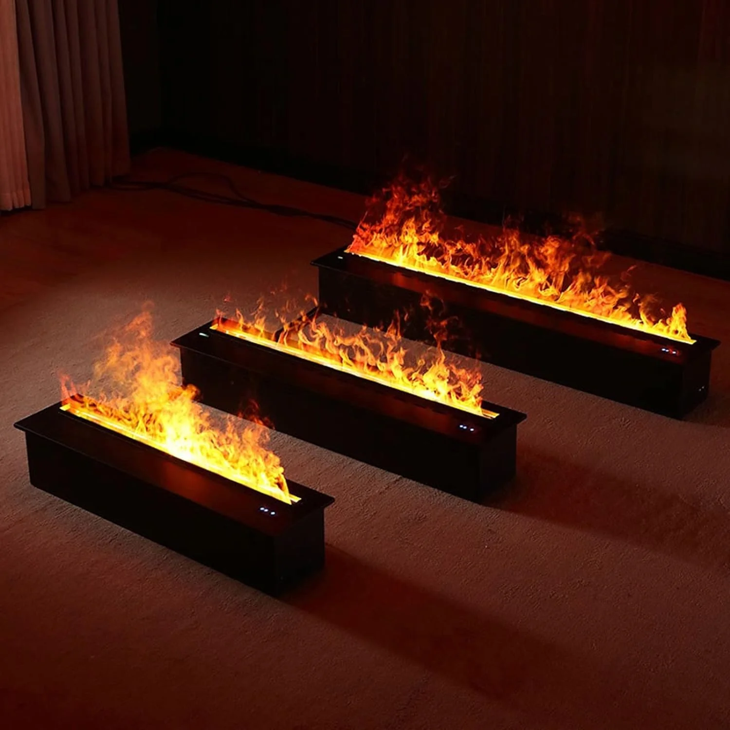 3D Water Vapor Fireplace, Smart Electric flame Fireplace, 80-In Length - Image 8