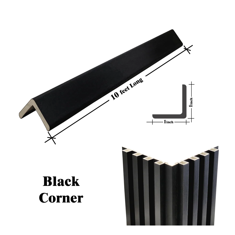 WPC L-shape corners, 1-in x 1-in X 9 Feet Long - Image 2