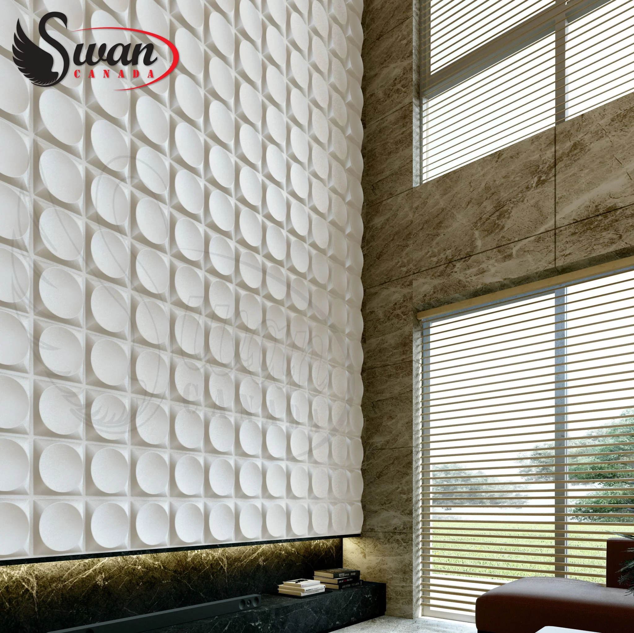3D Wall Panels, Moon Face, 19.7" x 19.7" - Image 4