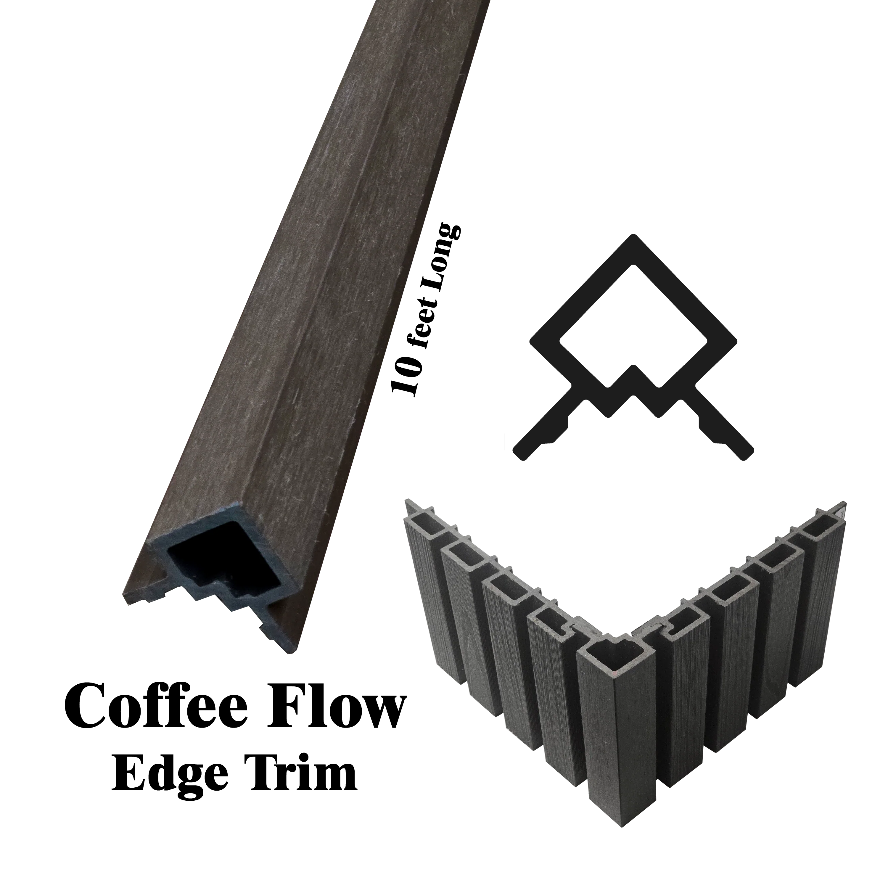 Outdoor WPC Edge Trim, 2-in x 2-in X 10 Feet Long - Image 3