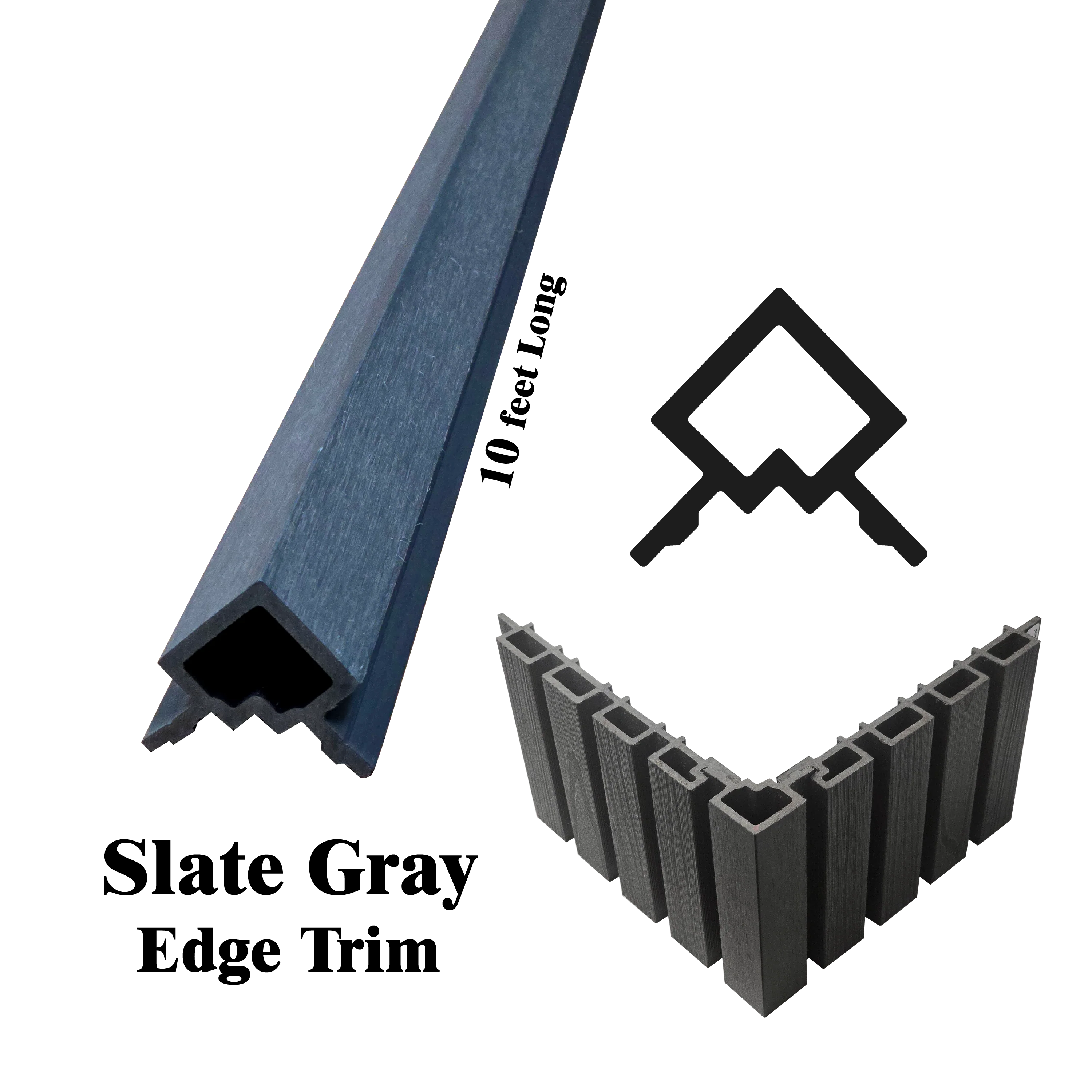 Outdoor WPC Edge Trim, 2-in x 2-in X 10 Feet Long - Image 4