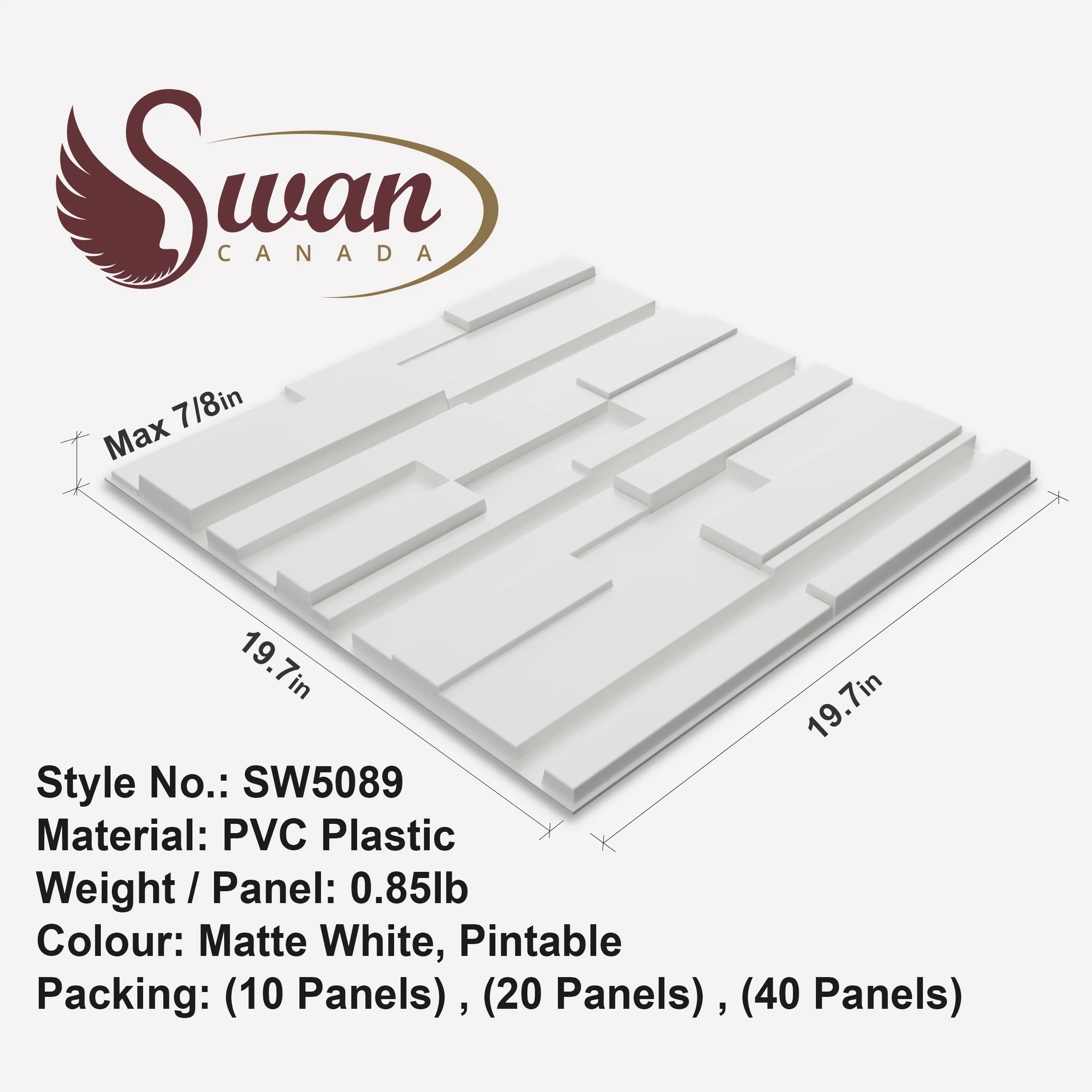 3D Wall Panels, Piano Style, 19.7" x 19.7" - Image 3