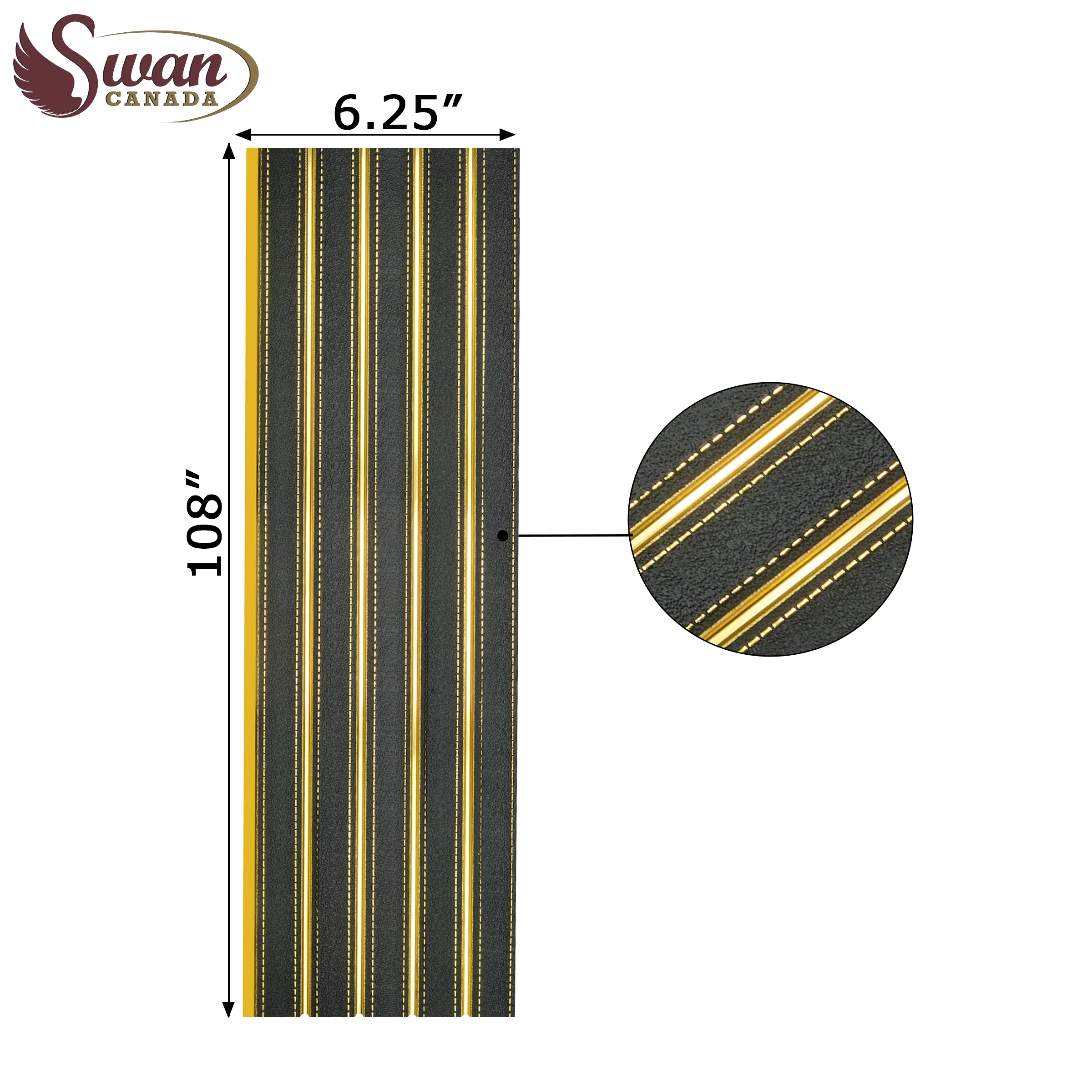 PS Fluted Panels, Black & Gold, 20 Panels x 9 feet long. - Image 3