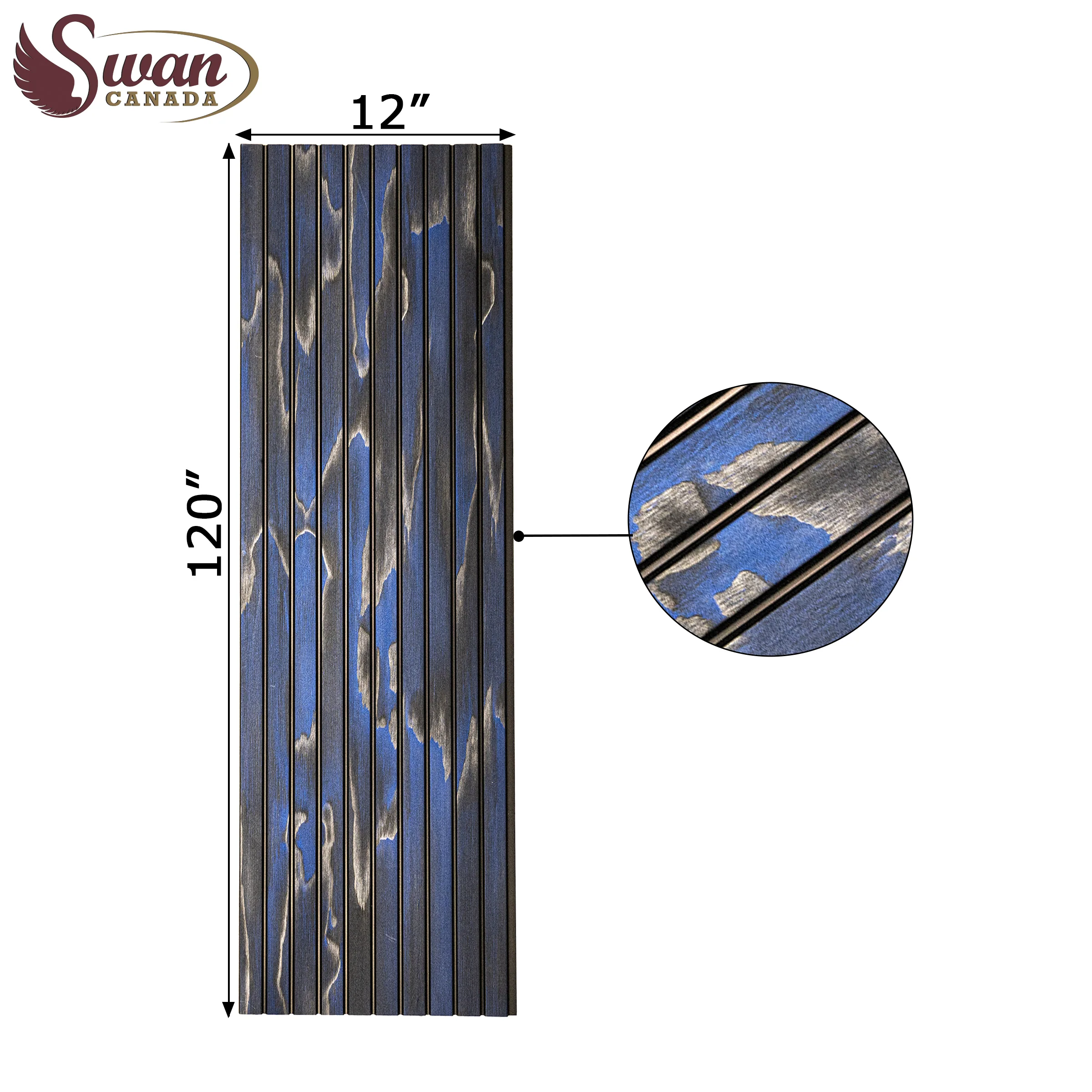 PS Fluted Panels, Blue Flames, 10 Panels x 10 feet long. - Image 3
