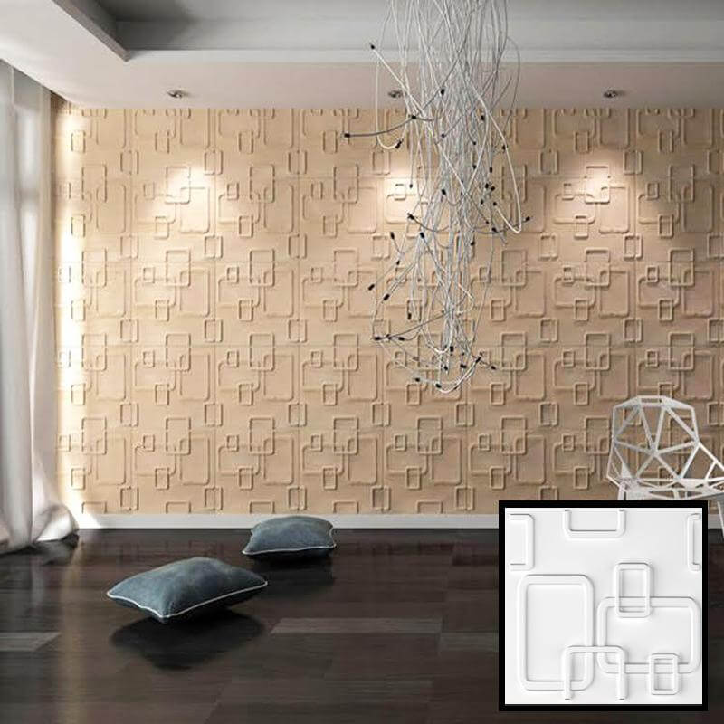 3D Wall Panels, United Style, 19.7" x 19.7" - Image 3