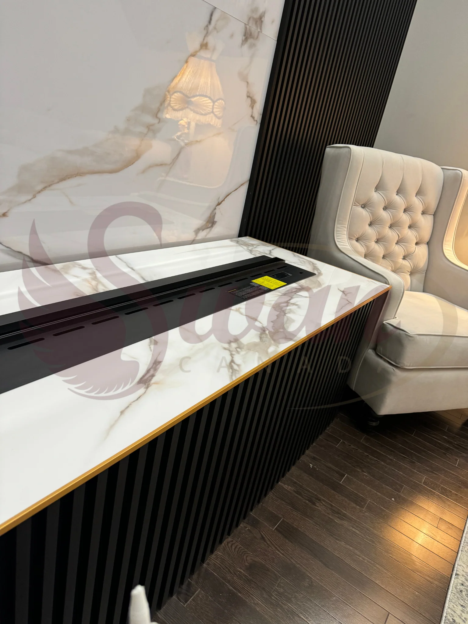 3D Water Vapor Fireplace, Smart Electric flame Fireplace, 80-In Length - Image 10