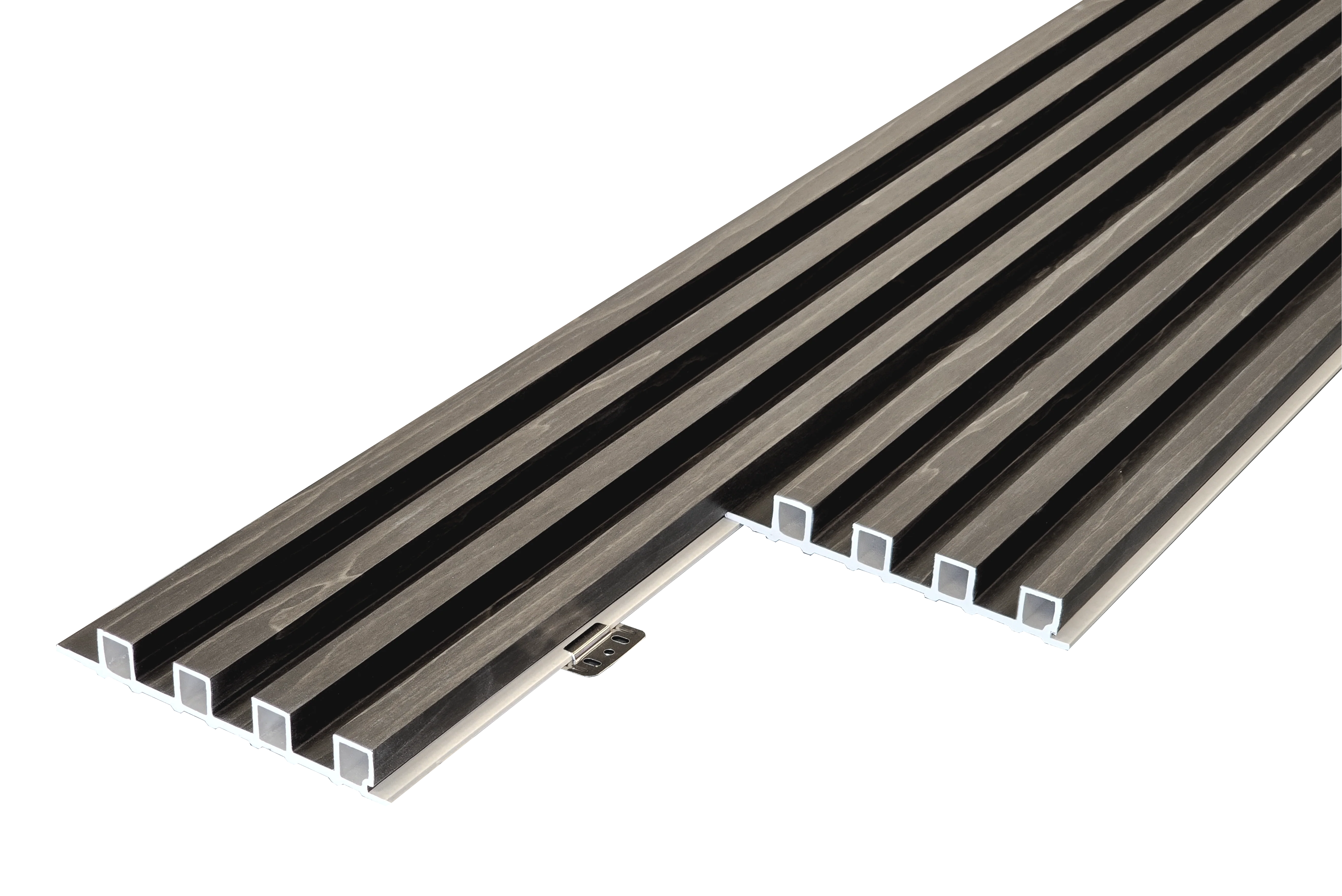 WPC Fluted Panels, Carbon Black, 10 Panels x 9 feet long. - Image 3
