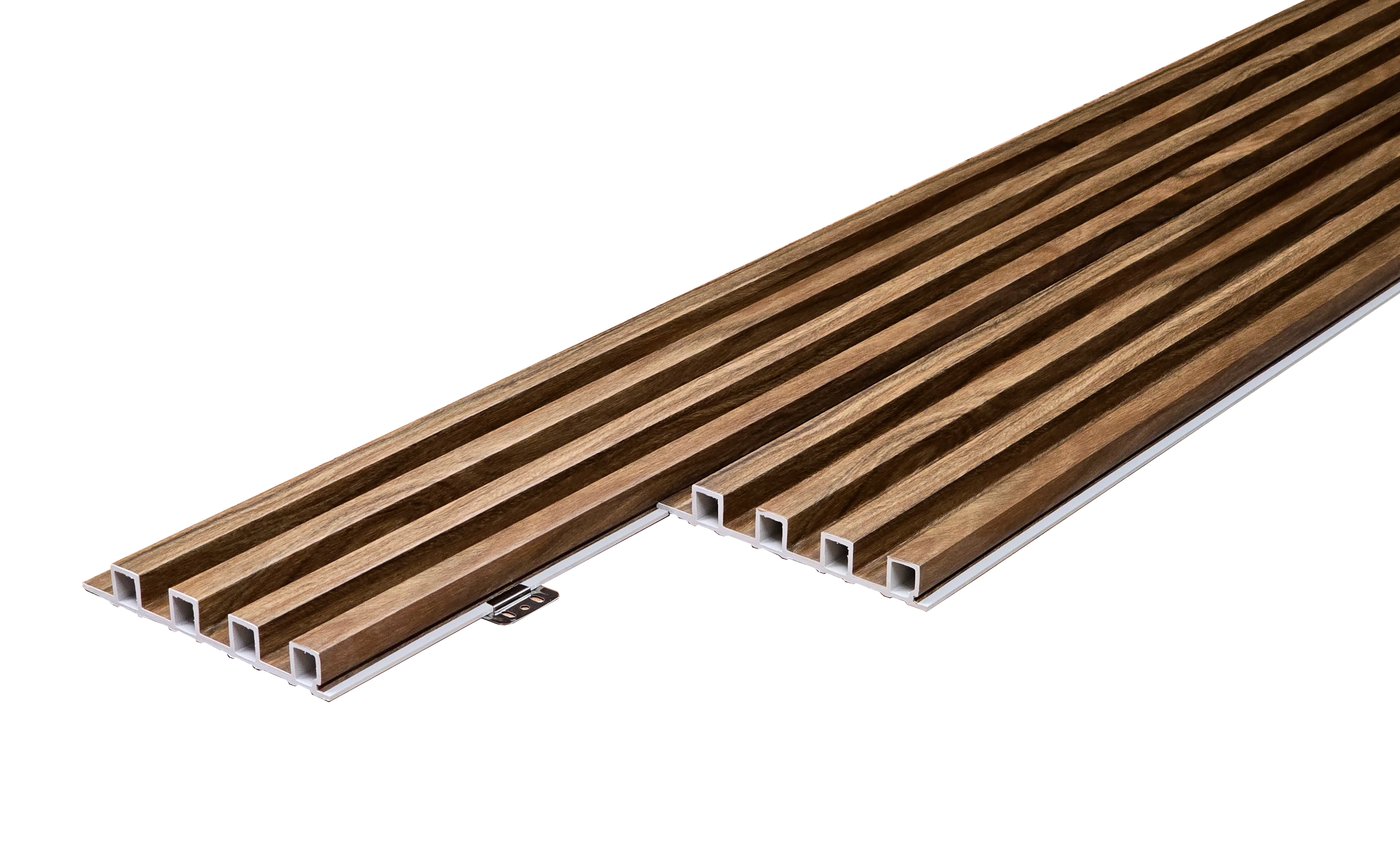WPC Fluted Panels, Hazelnut Wood, 10 Panels x 9 feet long. - Image 5