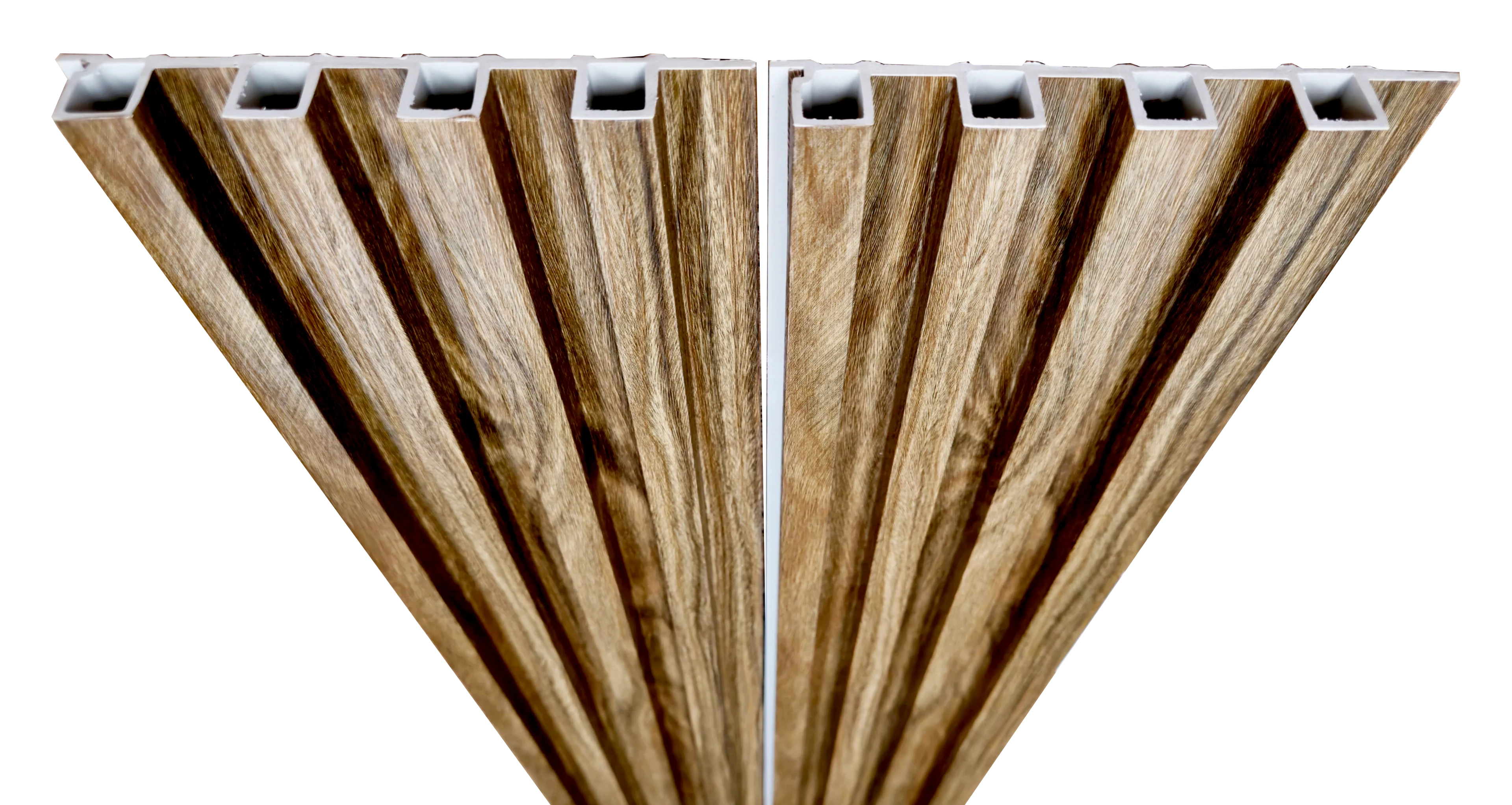WPC Fluted Panels, Hazelnut Wood, 10 Panels x 9 feet long. - Image 6