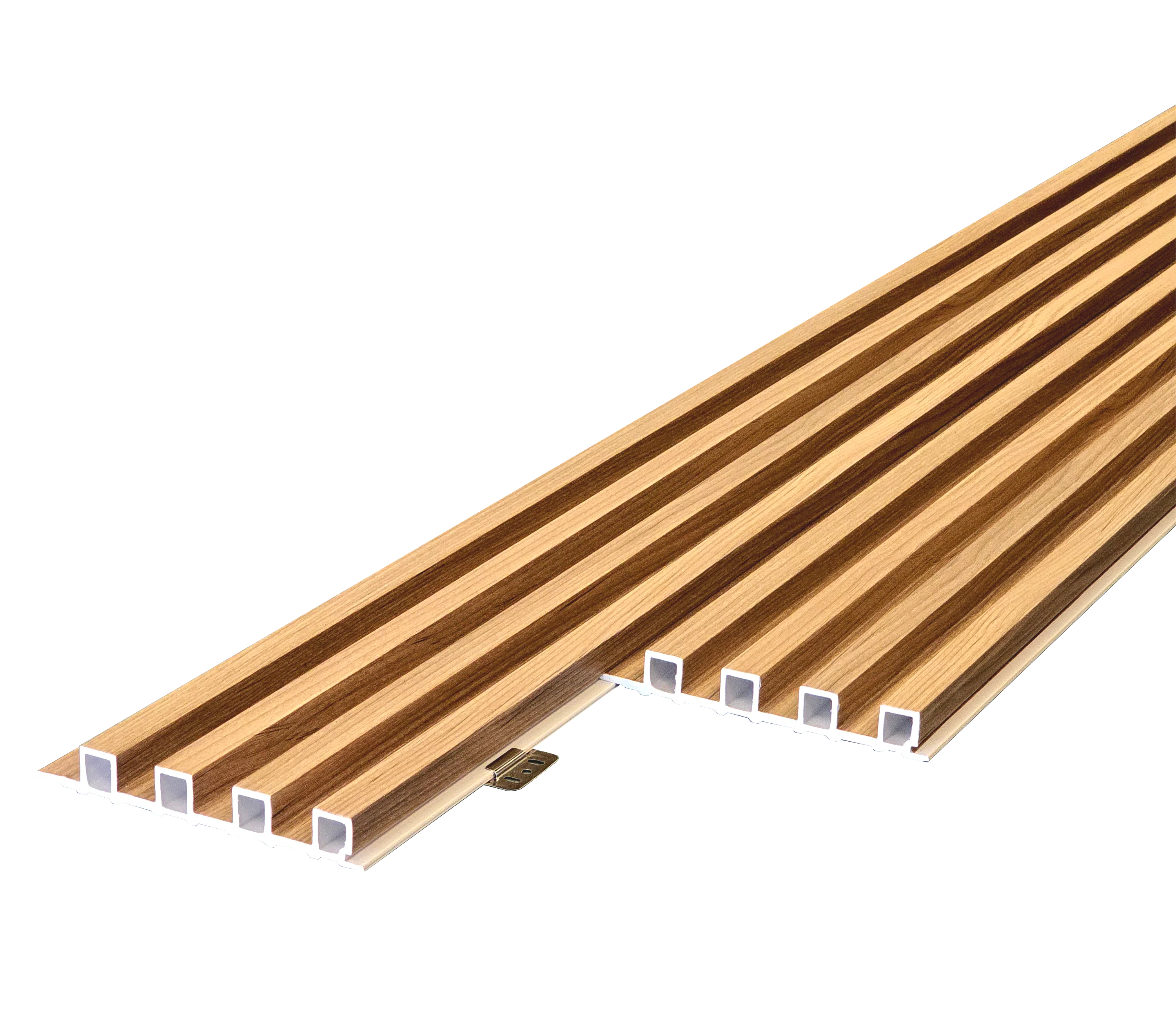 WPC Fluted Panels, Sandy Wood, 10 Panels x 9 feet long. - Image 3