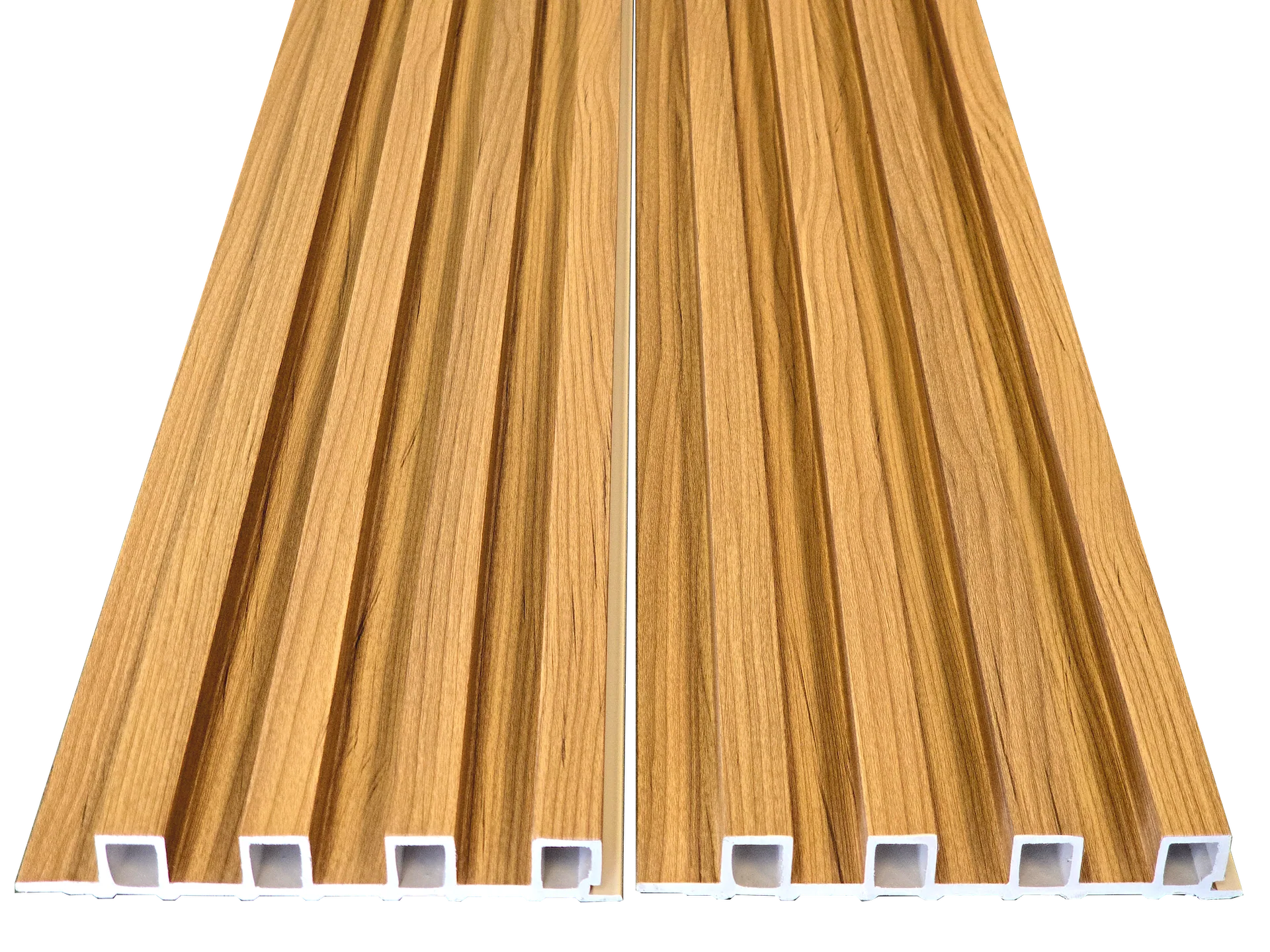 WPC Fluted Panels, Sandy Wood, 10 Panels x 9 feet long. - Image 4