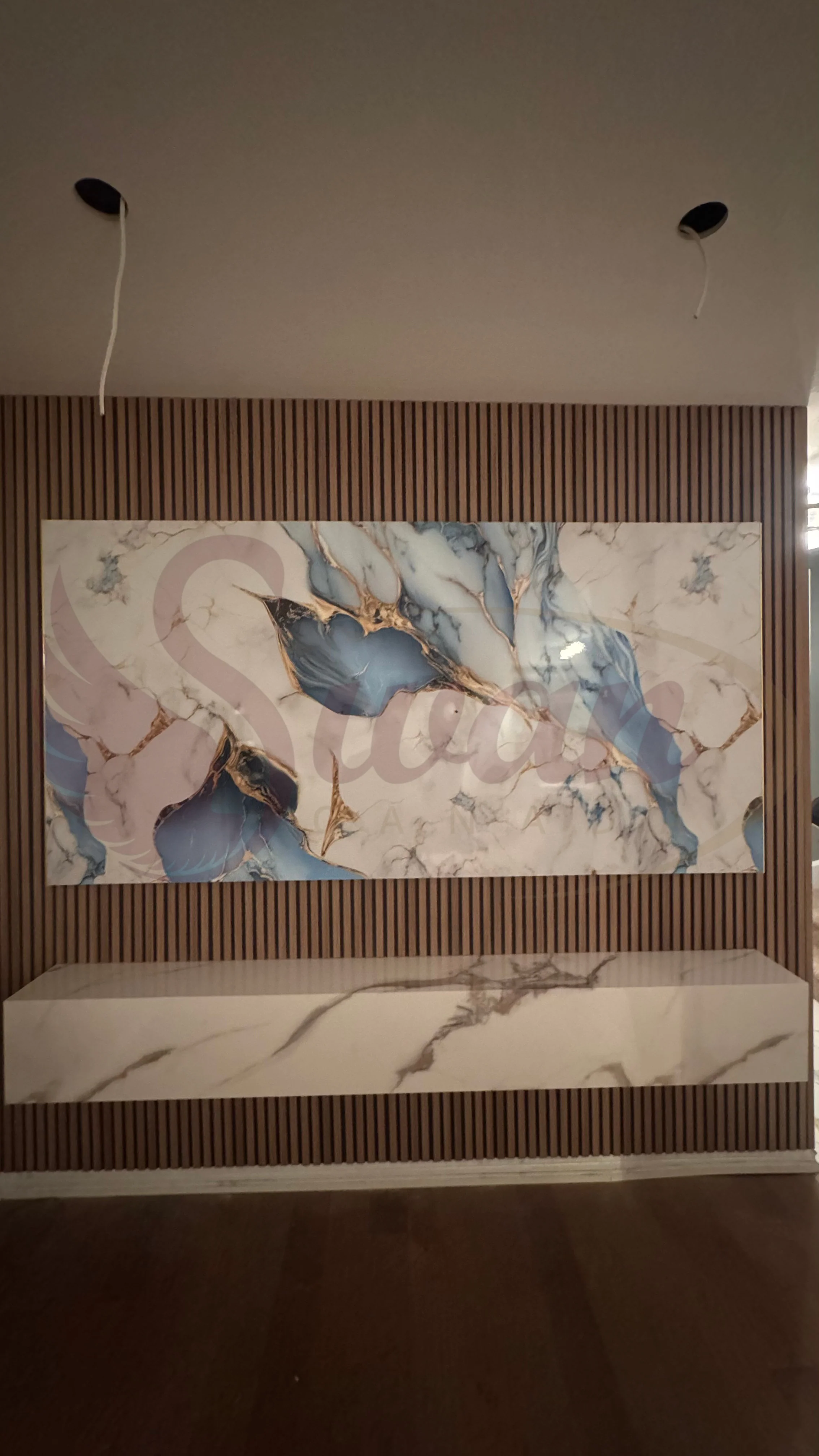 WPC Fluted Panels, Sandy Wood Black, 10 Panels x 9 feet long. - Image 6
